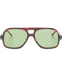 Lesca - Lotus Pilot-Frame Sunglasses - Lyst