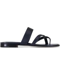 Manolo Blahnik - Susa Toe-Strap Slip-On Sandals - Lyst