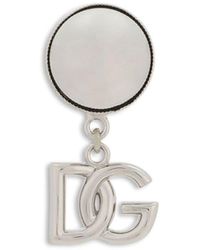 Dolce & Gabbana - Pendiente con colgante y logo - Lyst