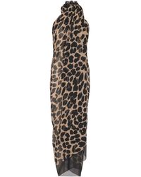 Balmain - レオパード ビーチカバーアップ - Lyst