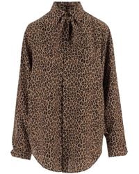Sa Su Phi - Bow-Detail Animal-Print Shirt - Lyst