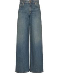 Balmain - Faded Wide-Leg Jeans - Lyst