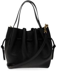 Yuzefi - Mini Scallop Pebble-Grain Bucket Bag - Lyst
