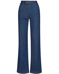 Oscar de la Renta - High-Rise Straight-Leg Jeans - Lyst