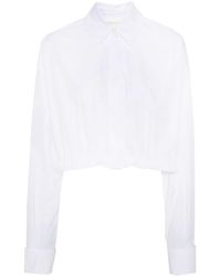 Sportmax - Sarong Cropped Cotton Shirt - Lyst