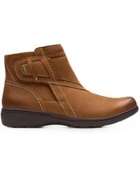 Clarks - Carleigh Style Leather Ankle Boots - Lyst