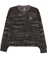 adidas By Stella McCartney - Crocodile-Print Long-Sleeve Sweatshirt - Lyst