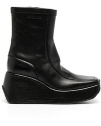 Raf Simons - Square-Toe Wedge Boots - Lyst