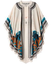 La DoubleJ - Maria Floral Print Cape - Lyst