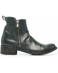 Officine Creative - Lison Ruched-detail Leather Ankle Boots - Lyst