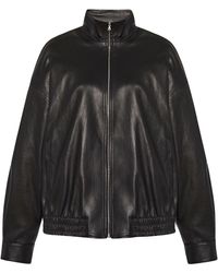 Rosetta Getty - Zip-up Leather Bomber Jacket - Lyst