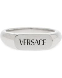 Versace - Logo-Engraved Ring - Lyst