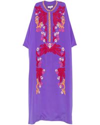 PUCCI - Abito Lungo Con Ricamo - Lyst