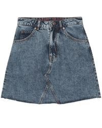 HUGO - Getina Denim Mini Skirt - Lyst