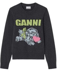Ganni - Round-Neck Knitwear - Lyst