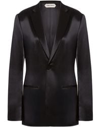 Alberta Ferretti - Satin Blazer - Lyst