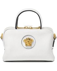 Versace - La Medusa Leather Mini Tote Bag - Lyst