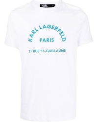 Karl Lagerfeld - T-Shirt mit rundem Ausschnitt - Lyst
