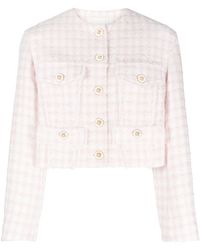 Sandro - Cropped Tweed Button-up Jacket - Lyst