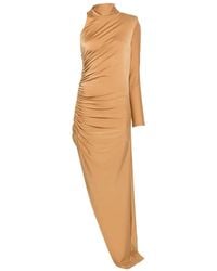 Amen - One-Shoulder Ruched Maxi Dress - Lyst