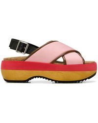 Marni Sandali Bimateriali Rosa