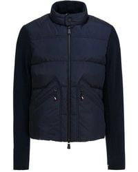 Moncler - Knitted-Sleeve Padded Jacket - Lyst