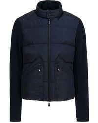 Moncler - Knitted-Sleeve Padded Jacket - Lyst