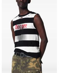 DAGGER - Gilet Rayé À Effet Usé - Lyst