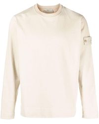 Stone Island - Logo-Patch Crew-Neck Sweatshirt - Lyst