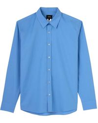 A.P.C. - Long-Sleeve Button-Down Shirt - Lyst