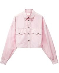 Versace - Crop Button-Down Shirt - Lyst