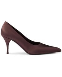 Prada - 85Mm Satin Pumps - Lyst