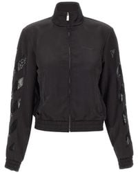Off-White c/o Virgil Abloh - Diagonals Lace Satin Track Jacket - Lyst