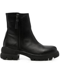 SERGIO MORETTI FIRENZE - Side-Zip Lug-Sole Ankle Boots - Lyst