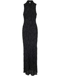Veronica Beard - High-Neck Keyhole Maxi Dress - Lyst