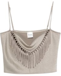 Nanushka - Fringe-Detail Sleeveless Top - Lyst