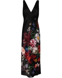 Camilla - Seidenkleid mit Blumen-Print - Lyst