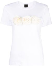 MERYLL ROGGE - Floral-appliqué Cotton T-shirt - Lyst