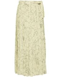 Fabiana Filippi - Printed Pleated Chiffon Wrap Skirt - Lyst