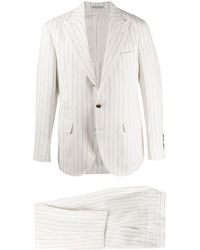 Brunello Cucinelli Pinstripe Two-piece Suit - White