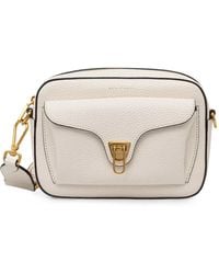 Coccinelle - Logo-Strap Pebbled-Leather Cross Body Bag - Lyst