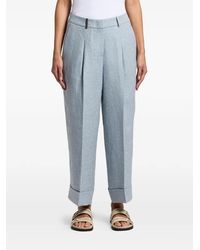 Peserico - Turn-Up Tailored Trousers - Lyst