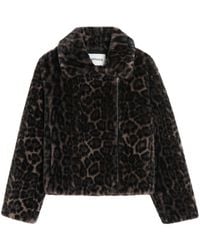 Apparis - Jacke Aus Faux Fur Mit Leoparden-Print - Lyst