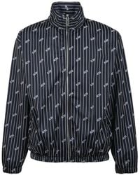 Gcds - Pinstripe Logo-Print Track Jacket - Lyst