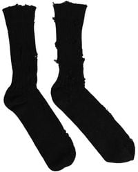 Dolce & Gabbana - Distressed Ribbed-Knit Socks - Lyst