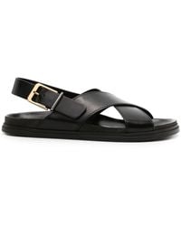 The Row - Buckled Leather Sandals - Lyst