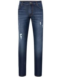 Billionaire - Straight Katoenen Broek Met Gerafeld Detail - Lyst