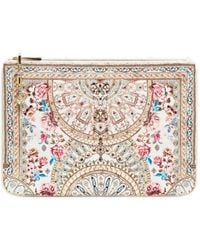 CAMILLA - Floral Print Zip Clutch Bag - Lyst