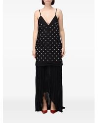 MSGM - Stud-Embellished Pleated Maxi Dress - Lyst