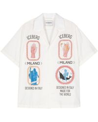 Iceberg - Rome-print Cotton Shirt - Lyst